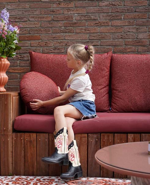 Maatkussens op een loungeset